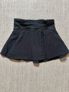 Members Mark Skirt Girls 5/6 Black Athletic Skort Attached Shorts Wide Waistband
